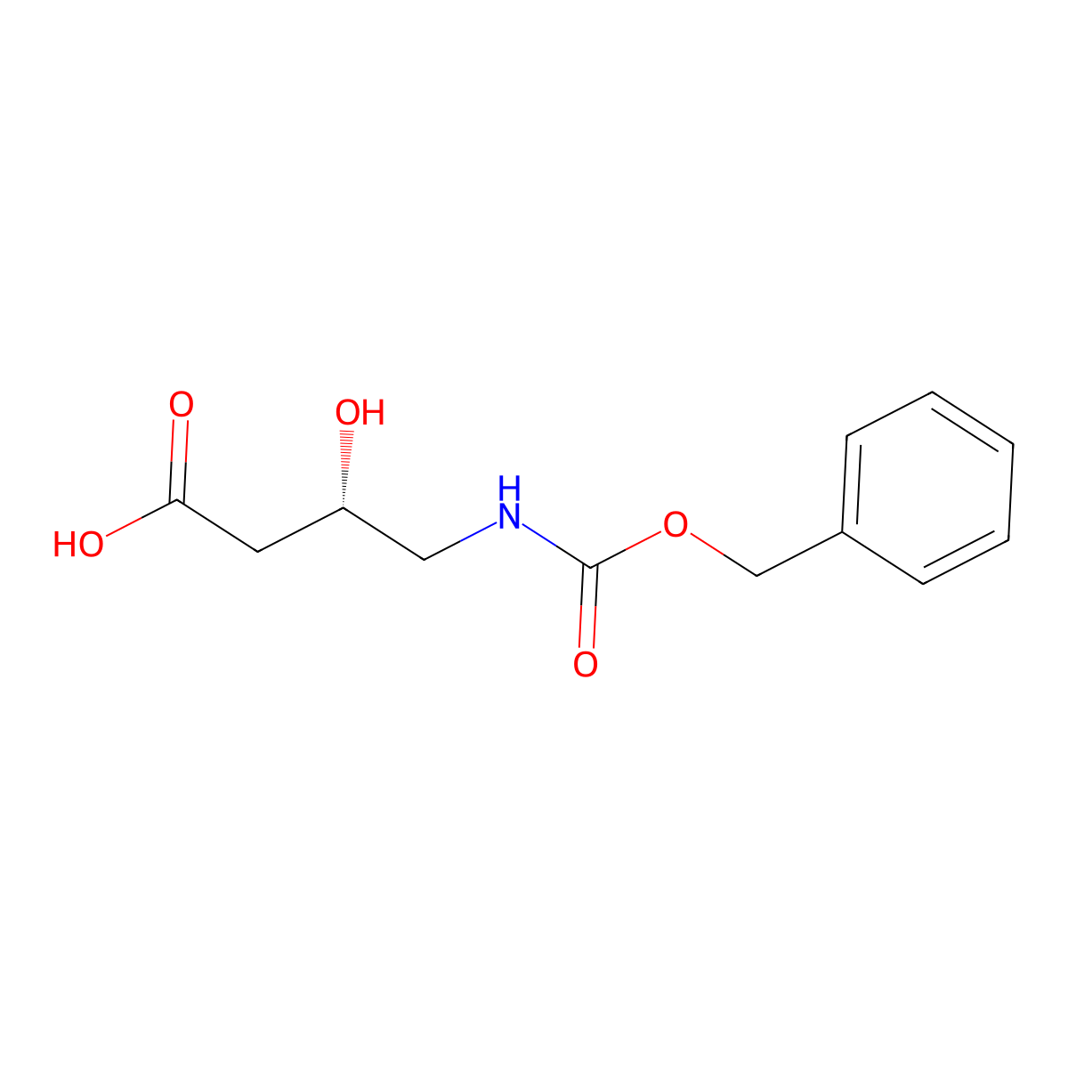 (3S)-4-{[(benzyloxy)carbonyl]amino}-3-hydroxybutanoic acid molecular structure, CAS 80503-95-3
