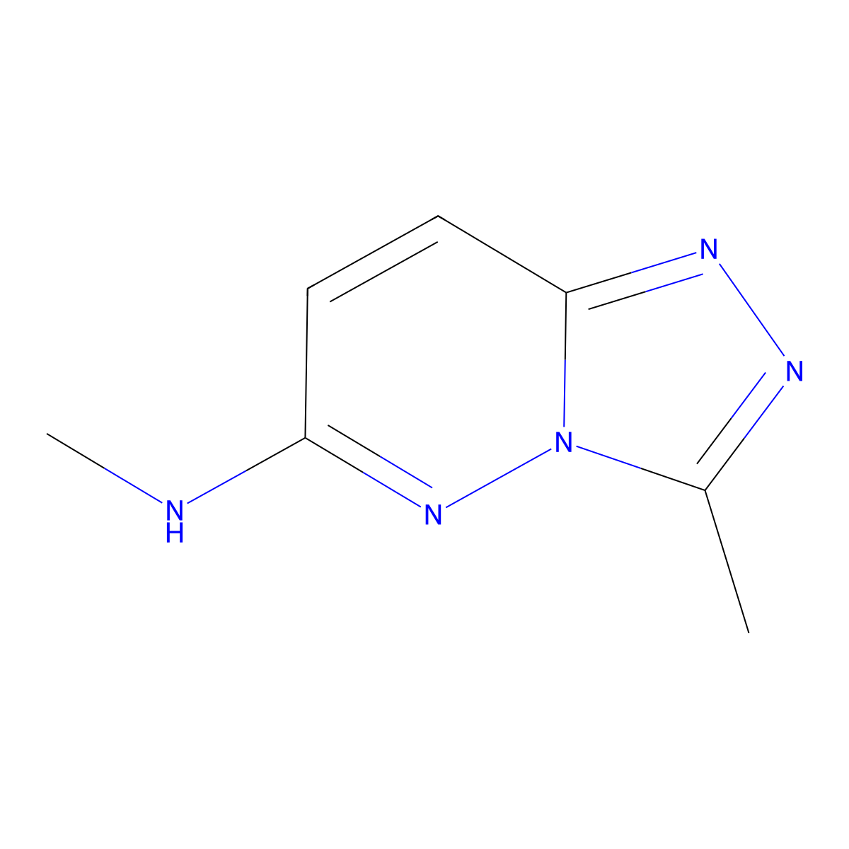 N,3-dimethyl-[1,2,4]triazolo[4,3-b]pyridazin-6-amine molecular structure, CAS 80504-63-8