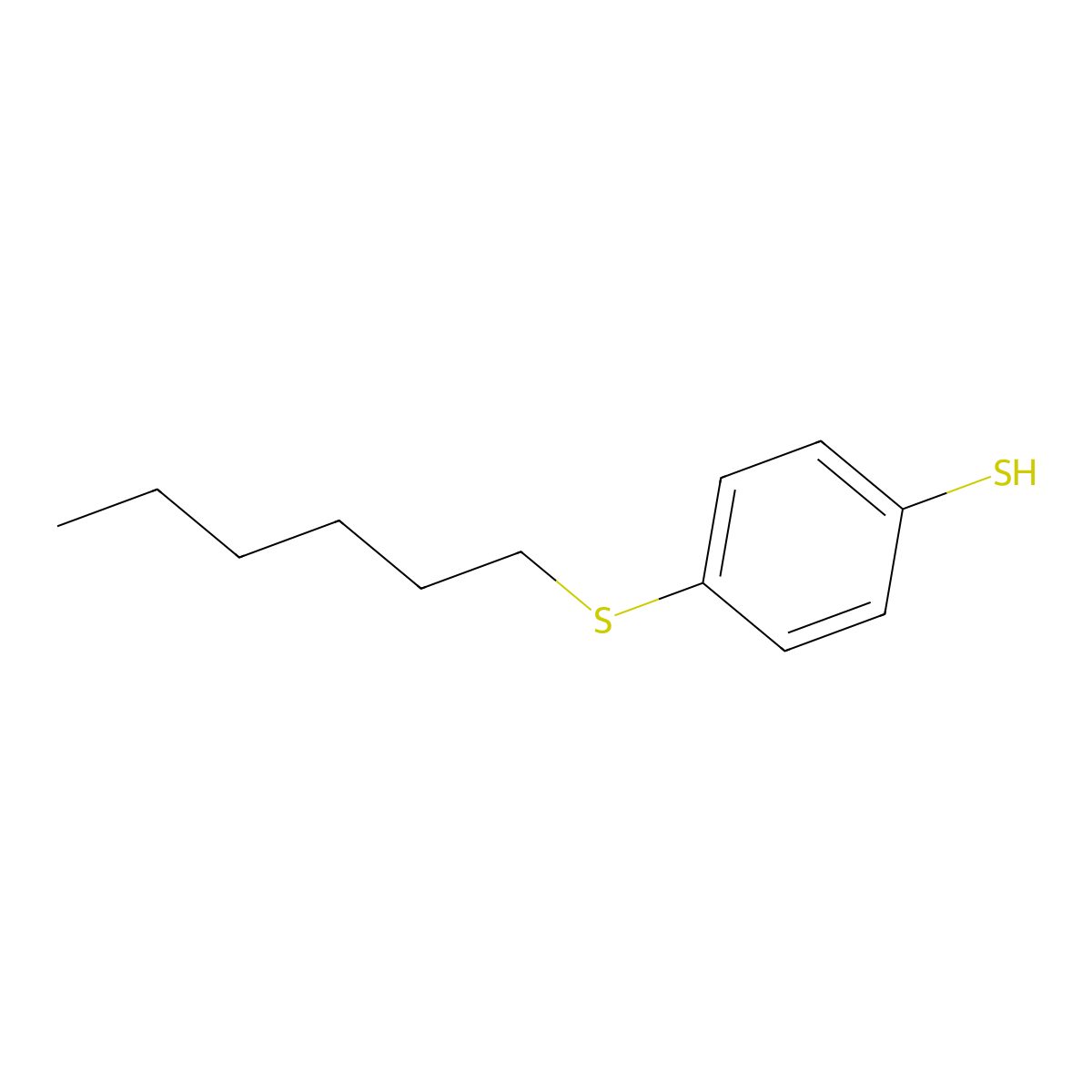 4-(n-Hexylthio)thiophenol molecular structure, CAS 80511-79-1