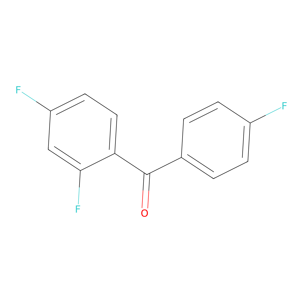 (2,4-Difluorophenyl)(4-fluorophenyl)methanone molecular structure, CAS 80512-44-3