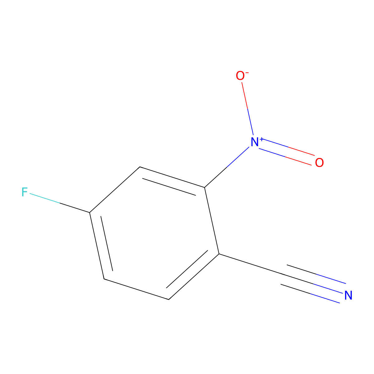 4-Fluoro-2-nitrobenzonitrile molecular structure, CAS 80517-21-1