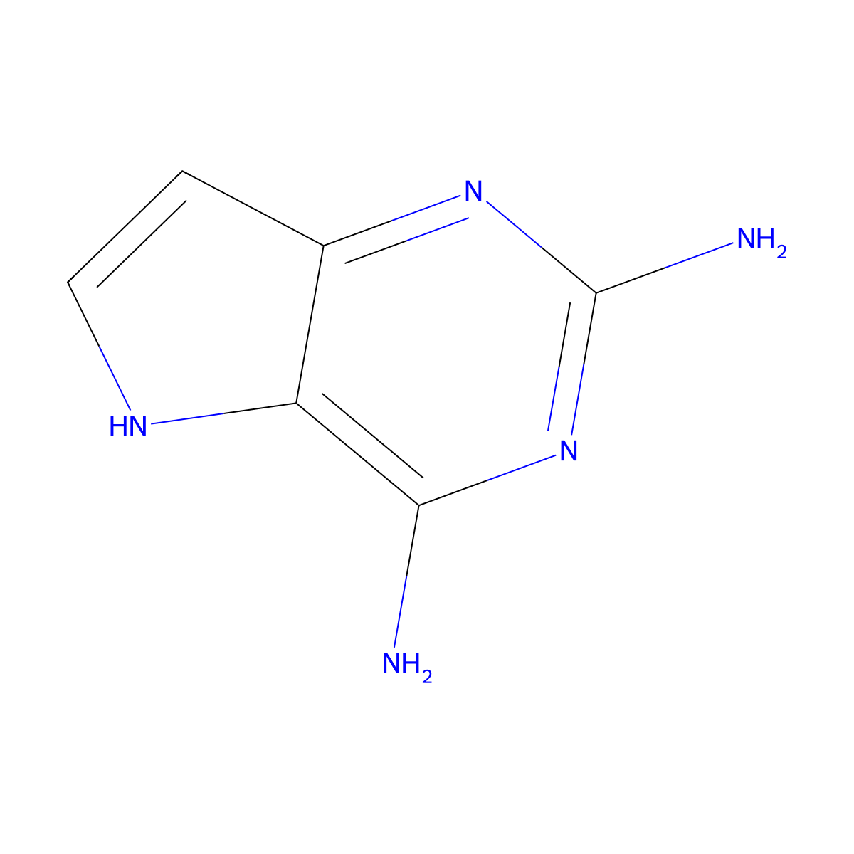 5H-pyrrolo[3,2-d]pyrimidine-2,4-diamine molecular structure, CAS 805178-29-4