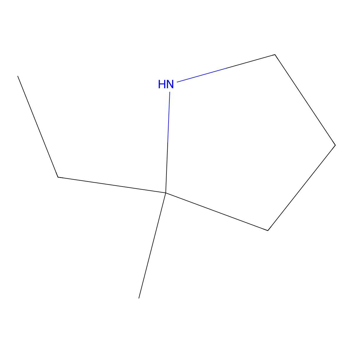 2-Ethyl-2-methylpyrrolidine molecular structure, CAS 805179-23-1