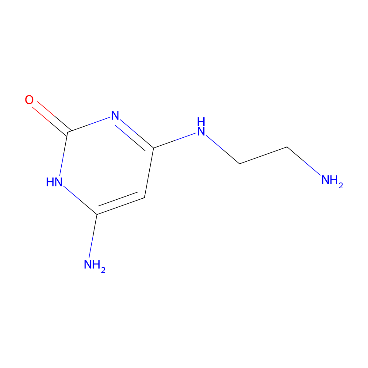 4-Amino-6-[(2-aminoethyl)amino]-2-pyrimidinol molecular structure, CAS 805179-33-3