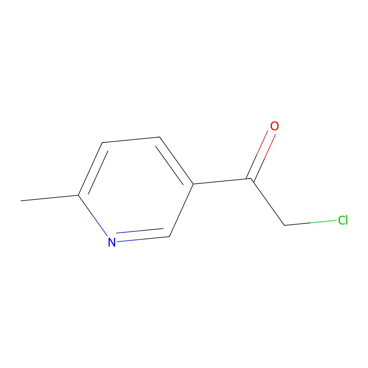 2-Chloro-1-(6-methylpyridin-3-yl)ethanone molecular structure, CAS 805179-38-8