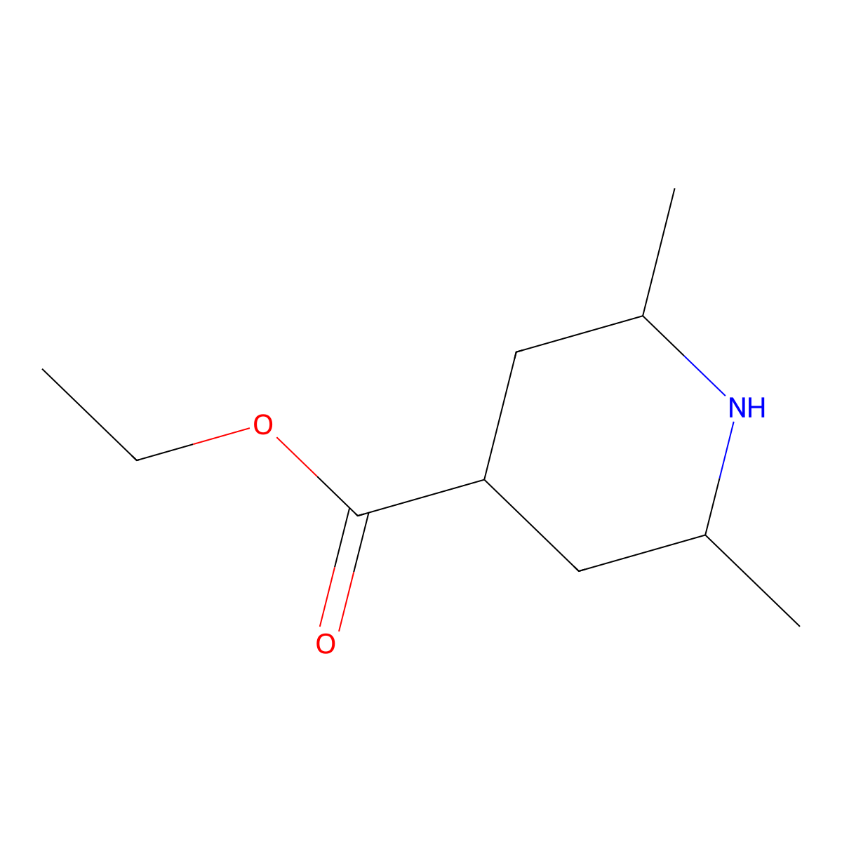 Ethyl 2,6-dimethylpiperidine-4-carboxylate molecular structure, CAS 805180-34-1