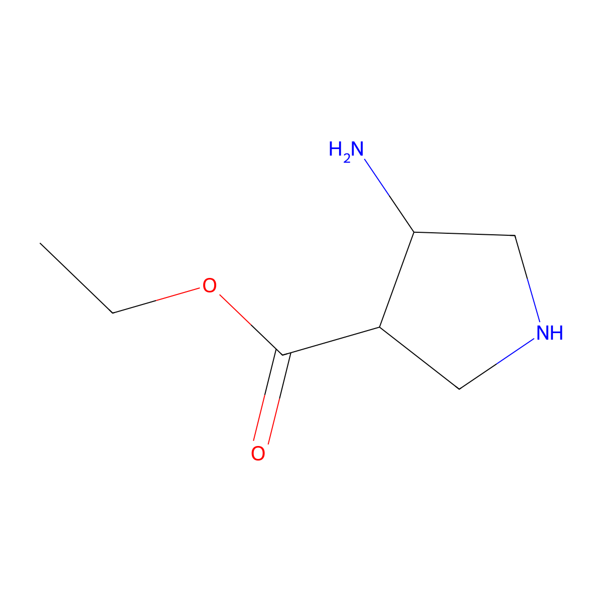 Ethyl 4-aminopyrrolidine-3-carboxylate molecular structure, CAS 805182-75-6