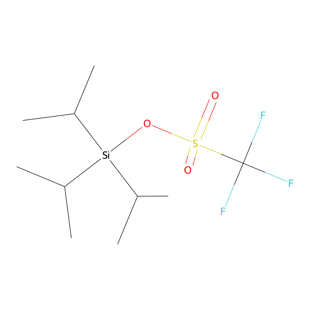 Triisopropylsilyl trifluoromethanesulfonate molecular structure, CAS 80522-42-5