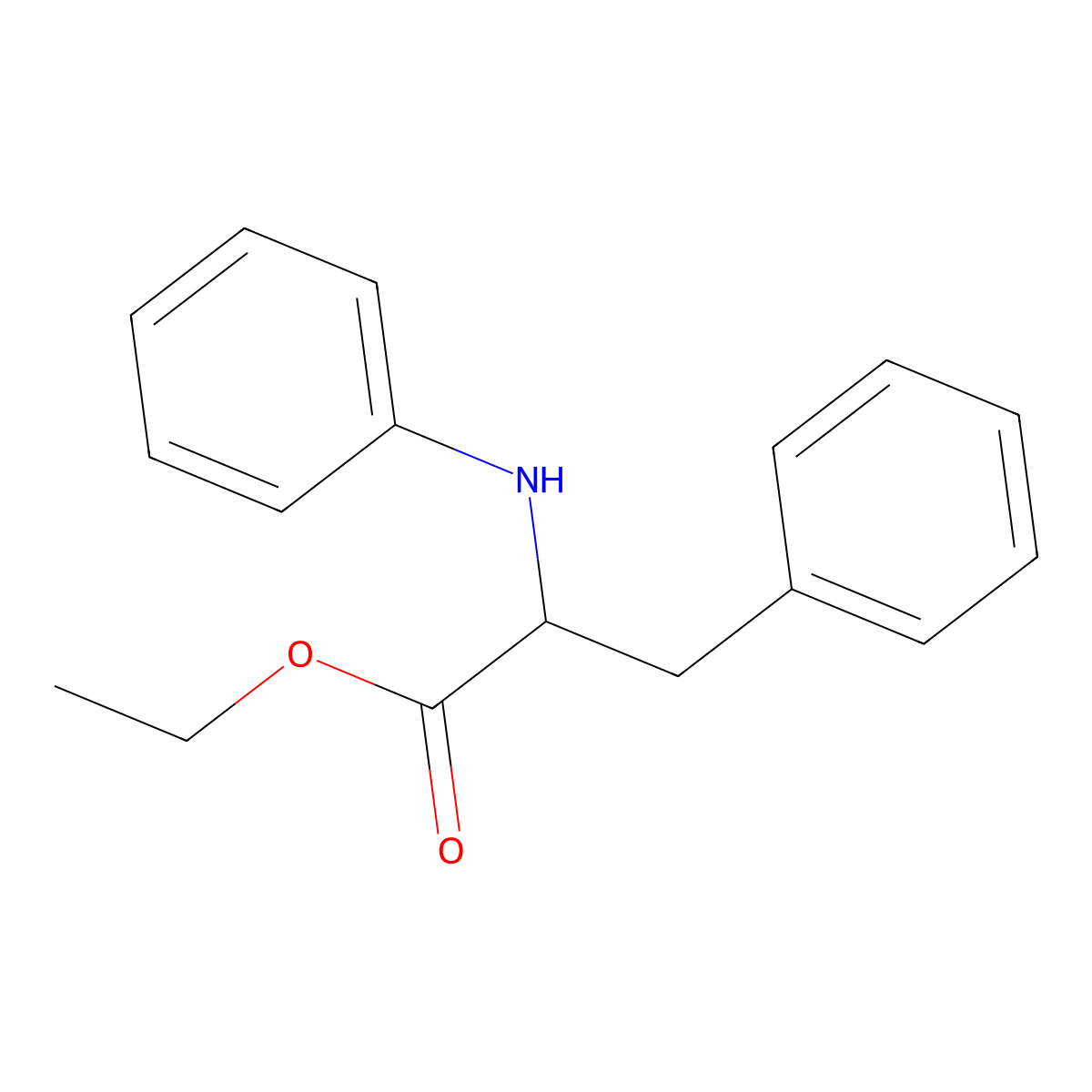 Ethyl 3-phenyl-2-(phenylamino)propanoate molecular structure, CAS 805237-15-4