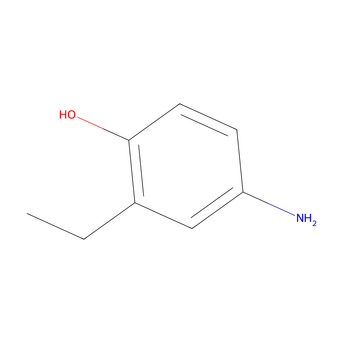 4-Amino-2-ethylphenol molecular structure, CAS 805238-03-3