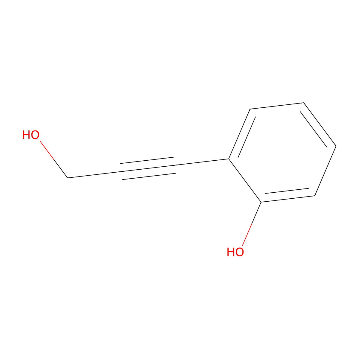 2-(3-Hydroxyprop-1-yn-1-yl)phenol molecular structure, CAS 805240-69-1