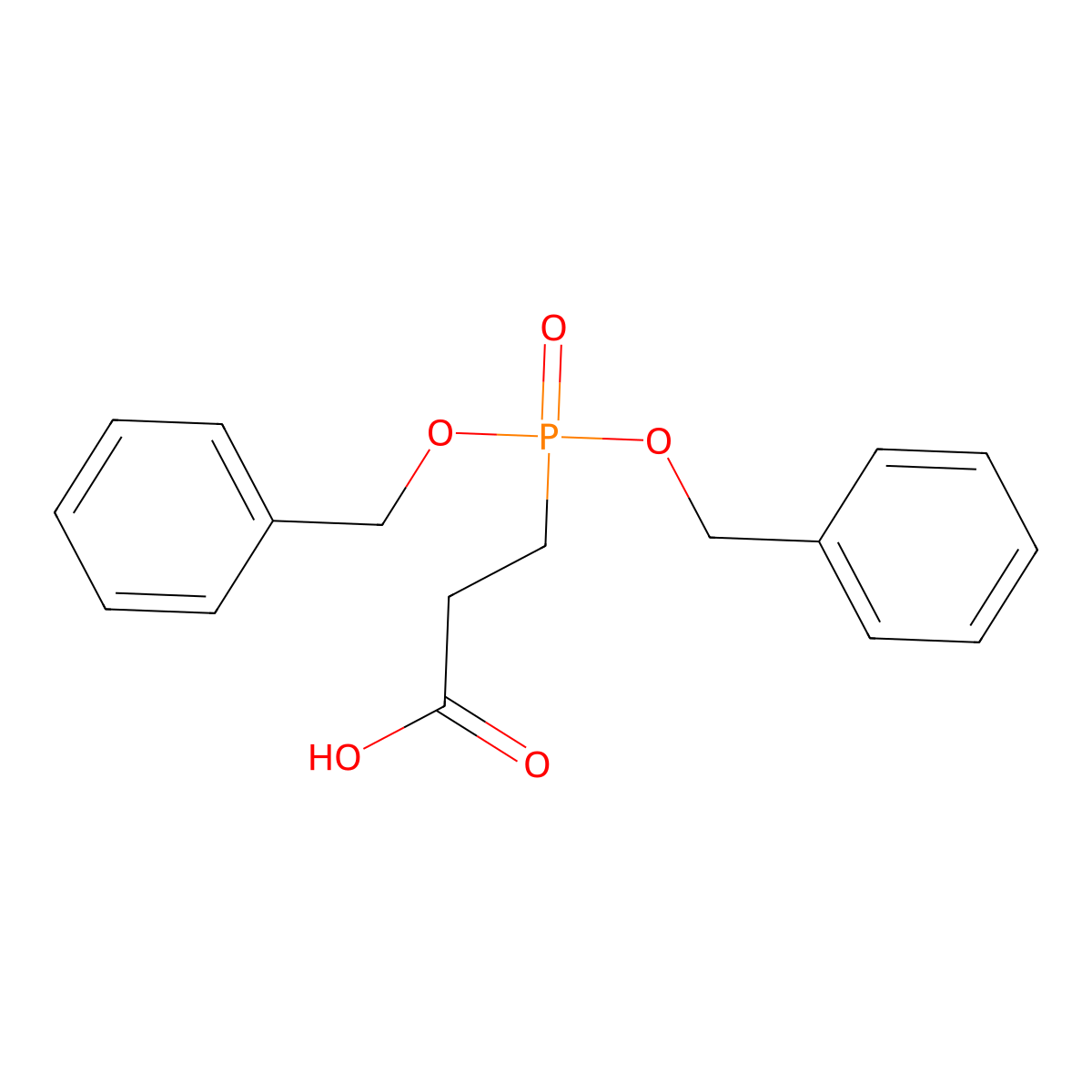 3-(Bis(benzyloxy)phosphoryl)propanoic acid molecular structure, CAS 805243-04-3