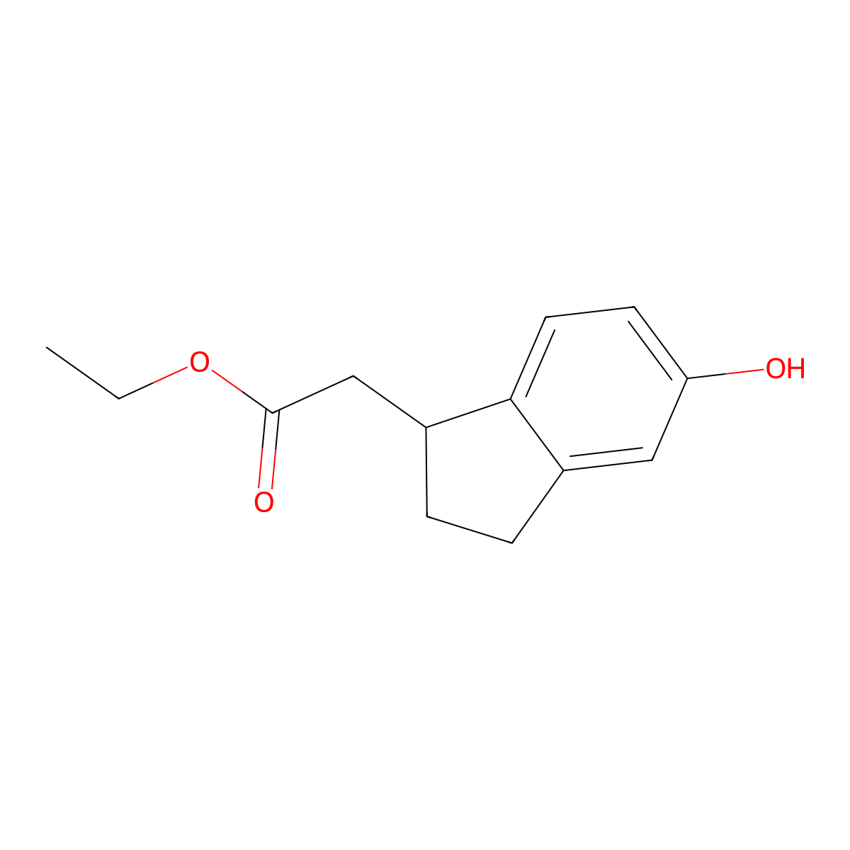 Ethyl 2-(5-hydroxy-2,3-dihydro-1h-inden-1-yl)acetate molecular structure, CAS 805250-14-0