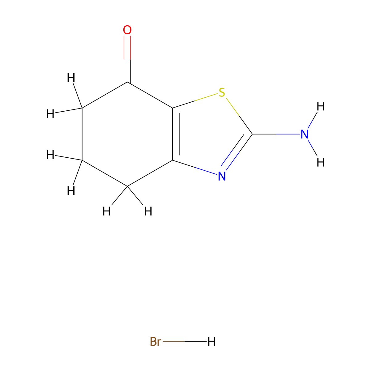 2-Amino-5,6-dihydrobenzo[d]thiazol-7(4H)-one hydrobromide molecular structure, CAS 805250-54-8