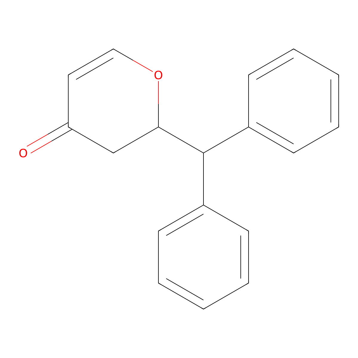 2-Benzhydryl-2H-pyran-4(3H)-one molecular structure, CAS 805251-34-7