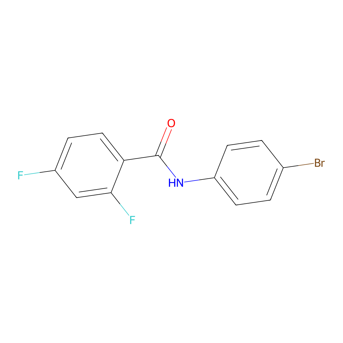 N-(4-bromophenyl)-2,4-difluorobenzamide molecular structure, CAS 805259-95-4
