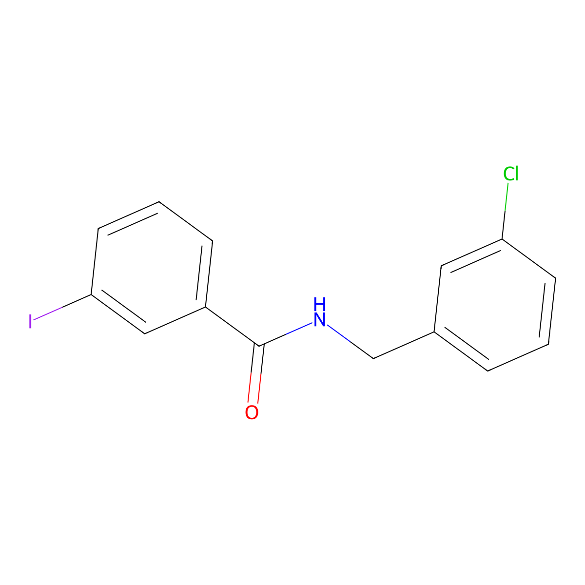 N-[(3-chlorophenyl)methyl]-3-iodobenzamide molecular structure, CAS 805270-44-4