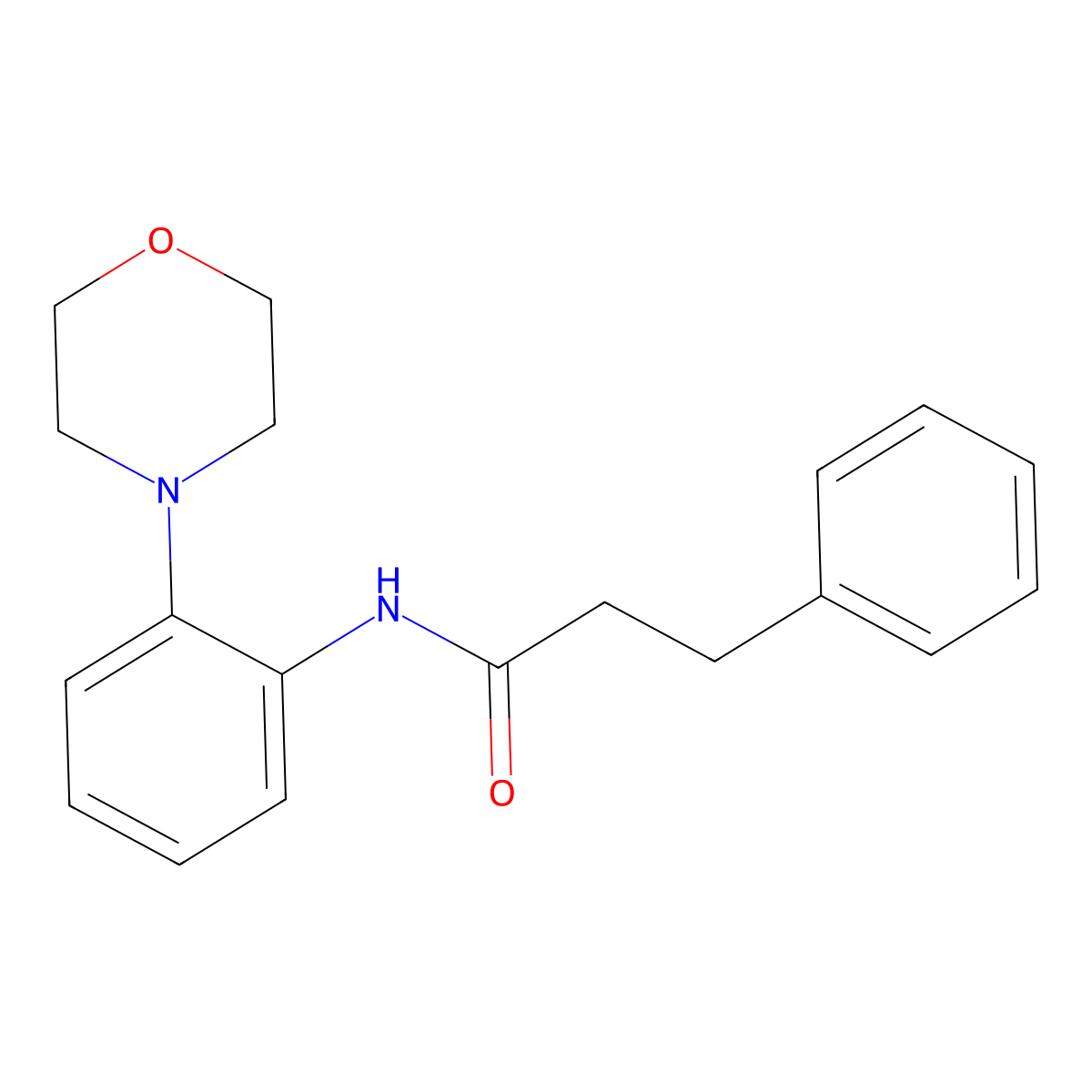 N-(2-morpholin-4-ylphenyl)-3-phenylpropanamide molecular structure, CAS 805285-03-4