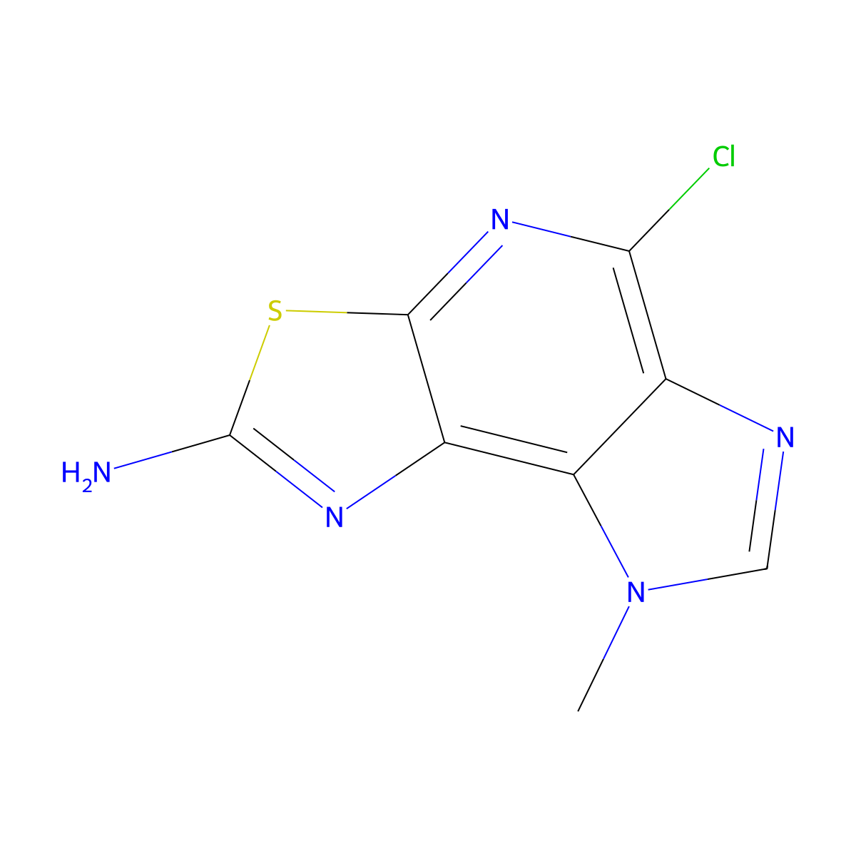 5-Chloro-8-methyl-8H-imidazo-[4,5-d]thiazolo[5,4-b]pyridin-2-amine molecular structure, CAS 805319-88-4