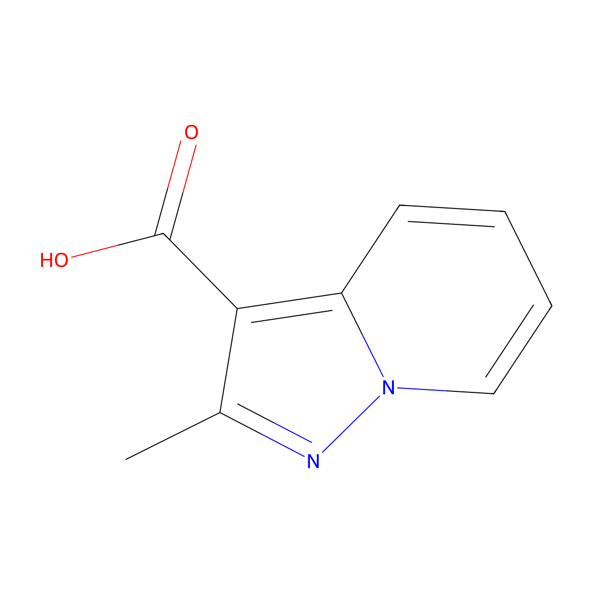 2-Methylpyrazolo[1,5-a]pyridine-3-carboxylic acid molecular structure, CAS 80537-08-2