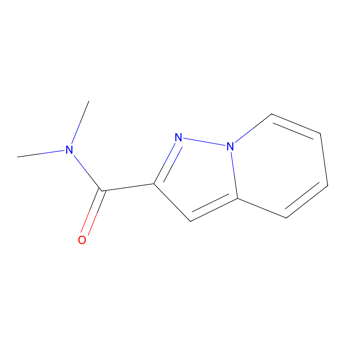 N,N-dimethylpyrazolo[1,5-a]pyridine-2-carboxamide molecular structure, CAS 80537-13-9