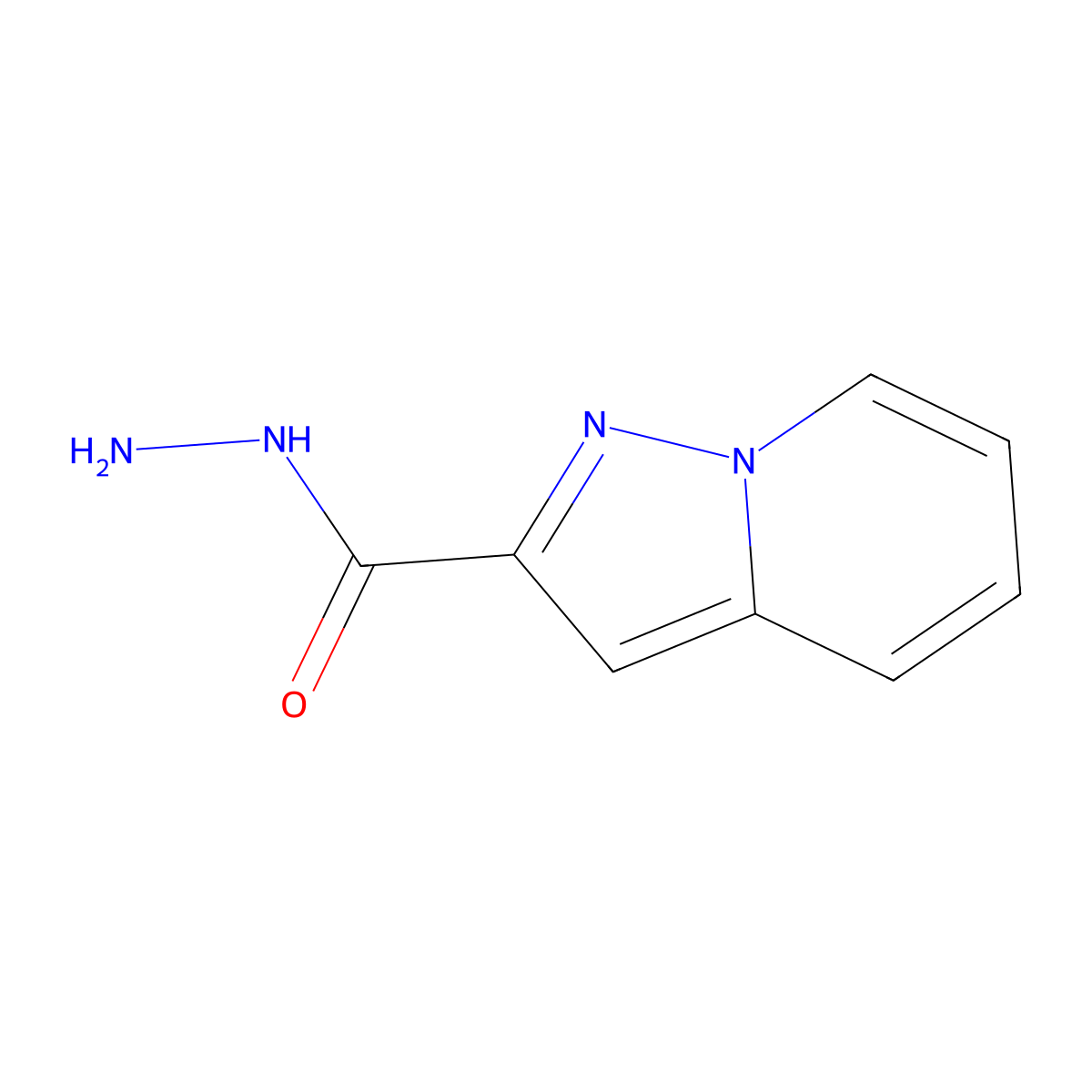 Pyrazolo[1,5-A]pyridine-2-carbohydrazide molecular structure, CAS 80537-15-1