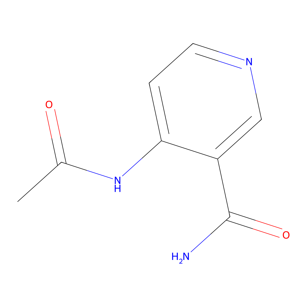 4-Acetamidonicotinamide molecular structure, CAS 80538-72-3