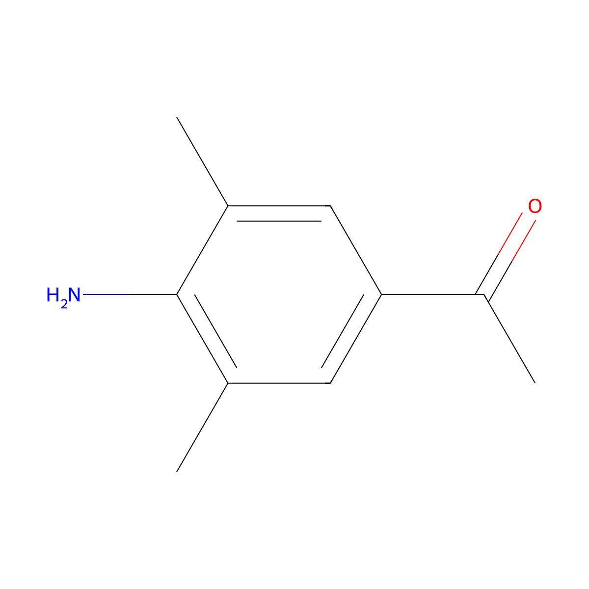 1-(4-Amino-3,5-dimethylphenyl)ethan-1-one molecular structure, CAS 80539-08-8