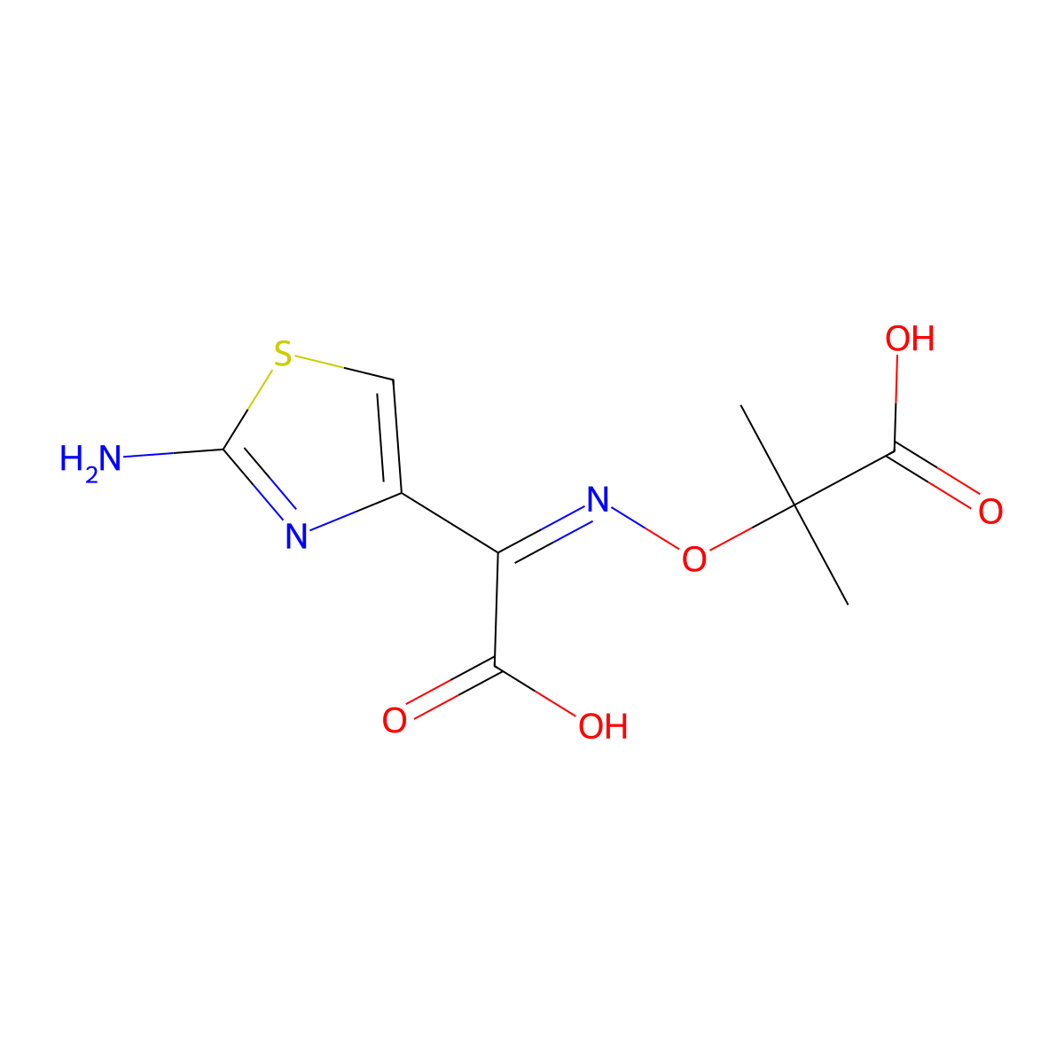 4-Thiazoleacetic acid,2-amino-a-[[2-(diphenylmethoxy)-1,1-dimethyl-2-oxoethoxy]imino]-,(Z)-(9CI) molecular structure, CAS 80542-76-3