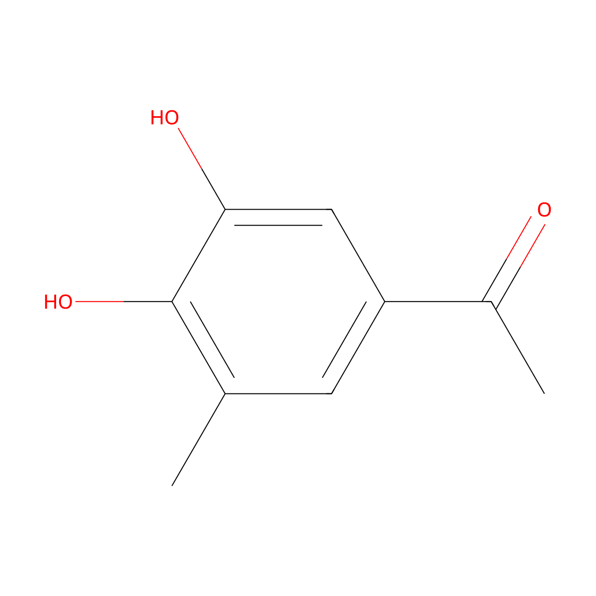 1-(3,4-Dihydroxy-5-methylphenyl)ethan-1-one molecular structure, CAS 80547-86-0