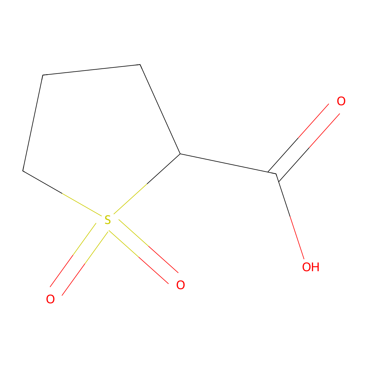 1,1-Dioxo-1lambda6-thiolane-2-carboxylic acid molecular structure, CAS 80548-40-9
