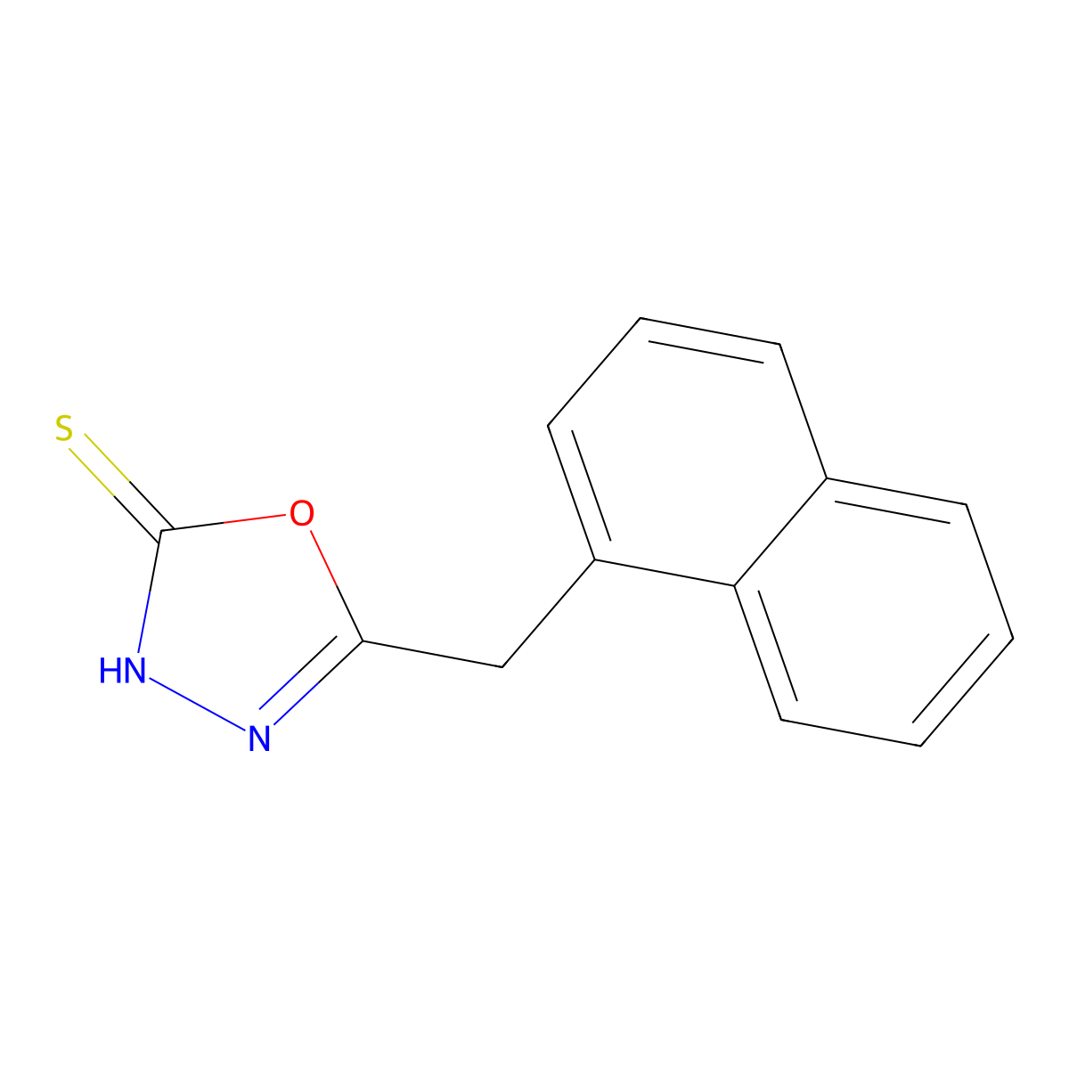 5-(Naphthylmethyl)-1,3,4-oxadiazole-2-thiol molecular structure, CAS 80549-59-3