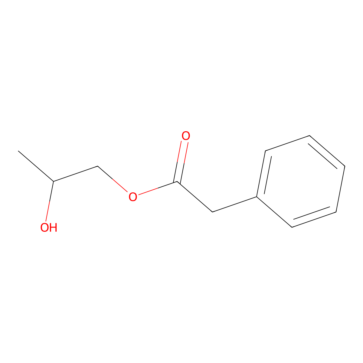 Benzeneacetic acid, 2-hydroxypropyl ester molecular structure, CAS 80550-09-0