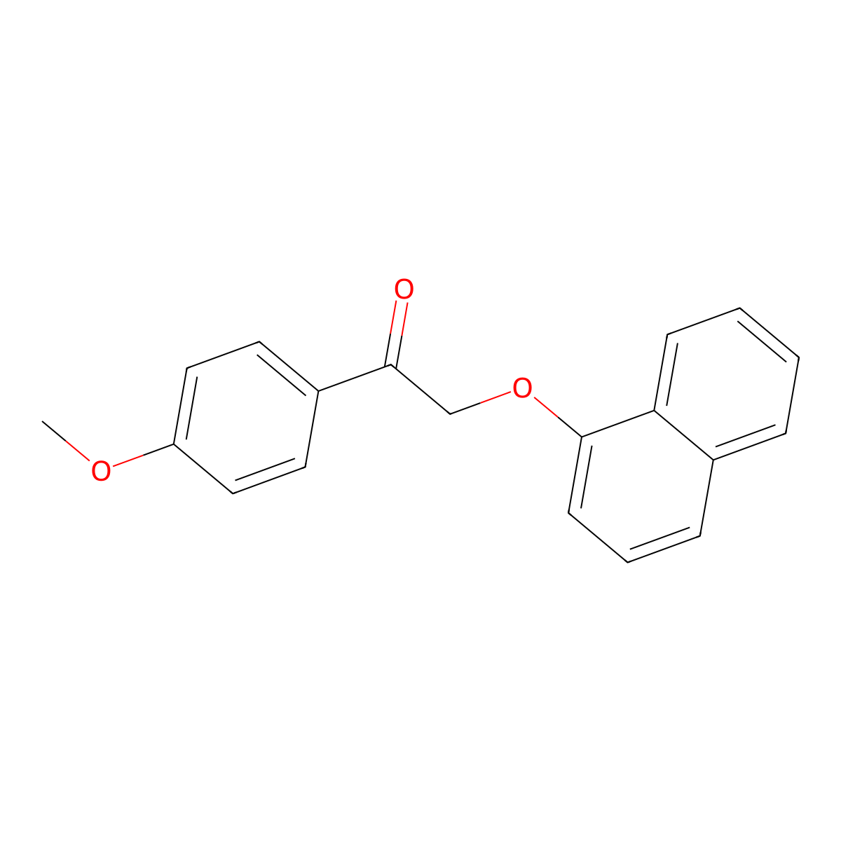 1-(4-Methoxyphenyl)-2-(1-naphthyloxy)ethanone molecular structure, CAS 80554-47-8