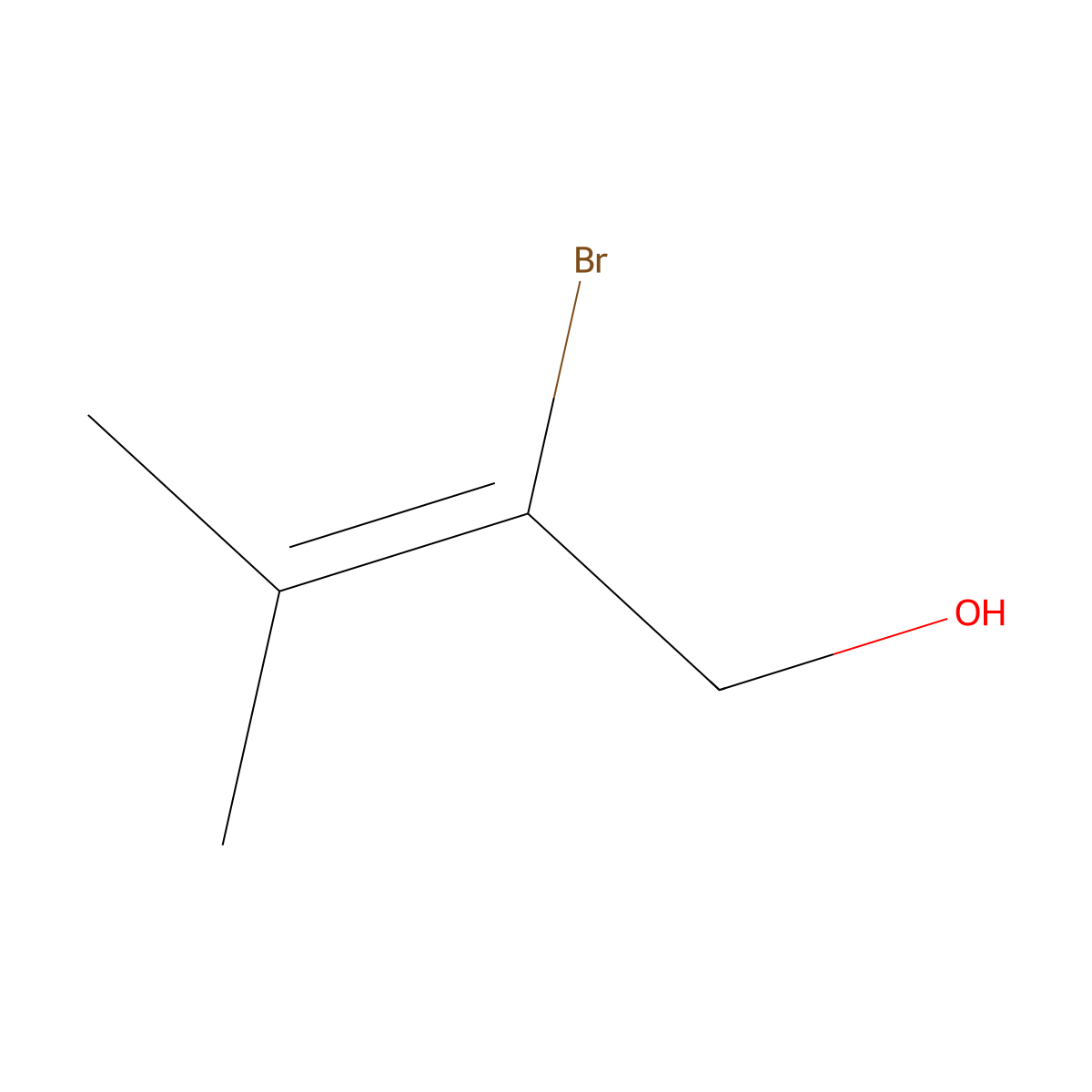 2-Bromo-3-methylbut-2-en-1-ol molecular structure, CAS 80555-61-9