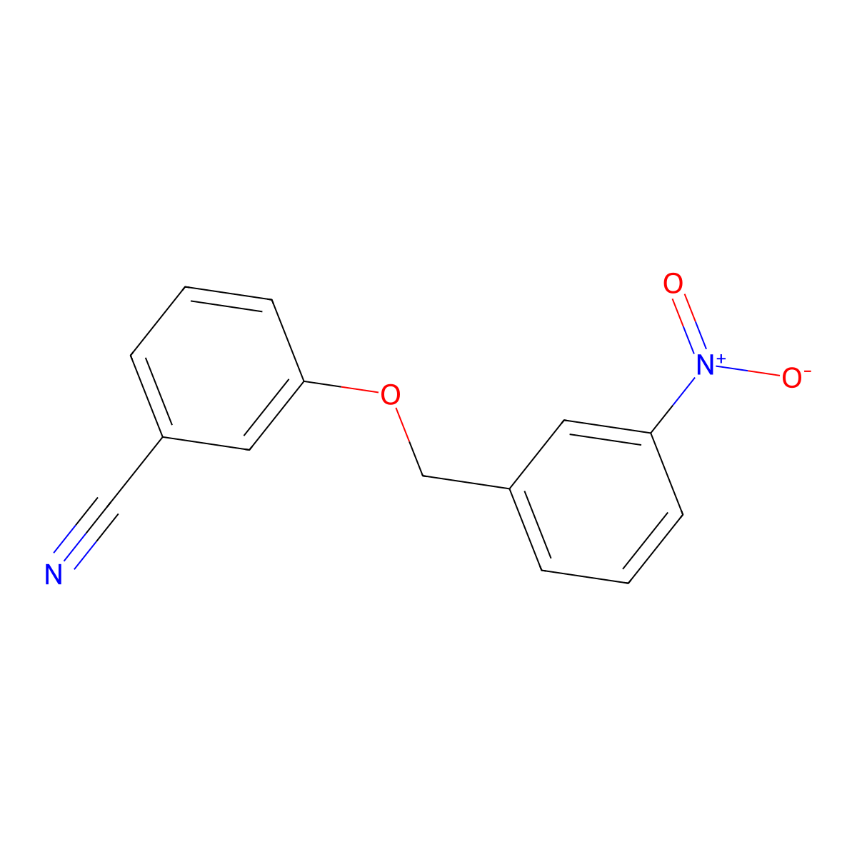 3-(3-Nitrobenzyloxy)benzonitrile molecular structure, CAS 80555-85-7