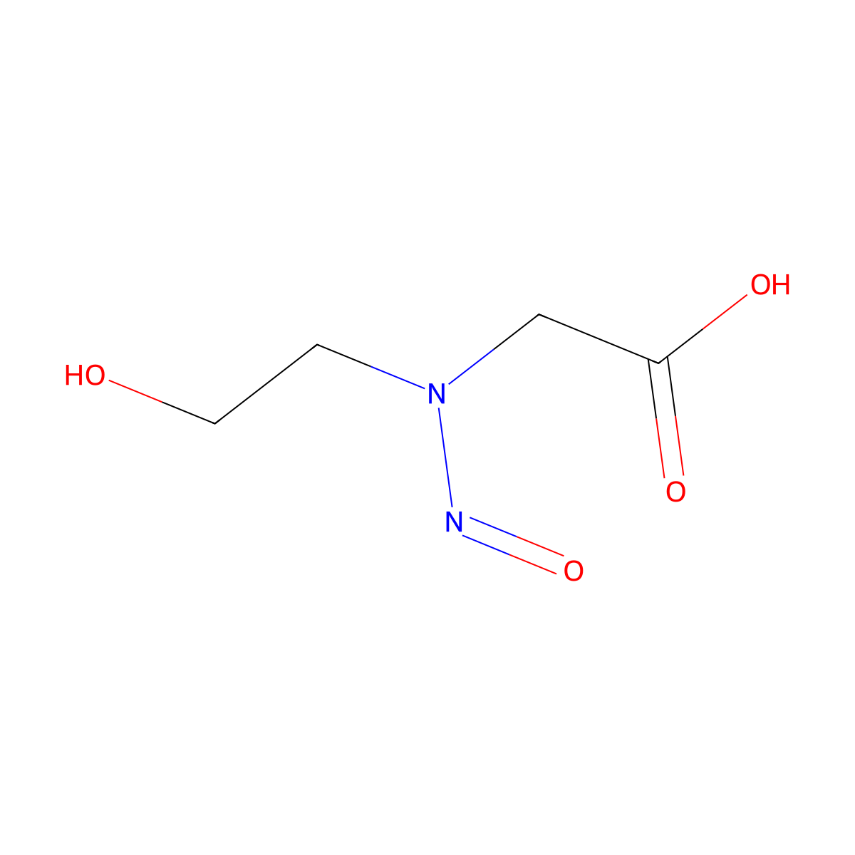N-(2-Hydroxyethyl)-N-carboxymethylnitrosamine molecular structure, CAS 80556-89-4