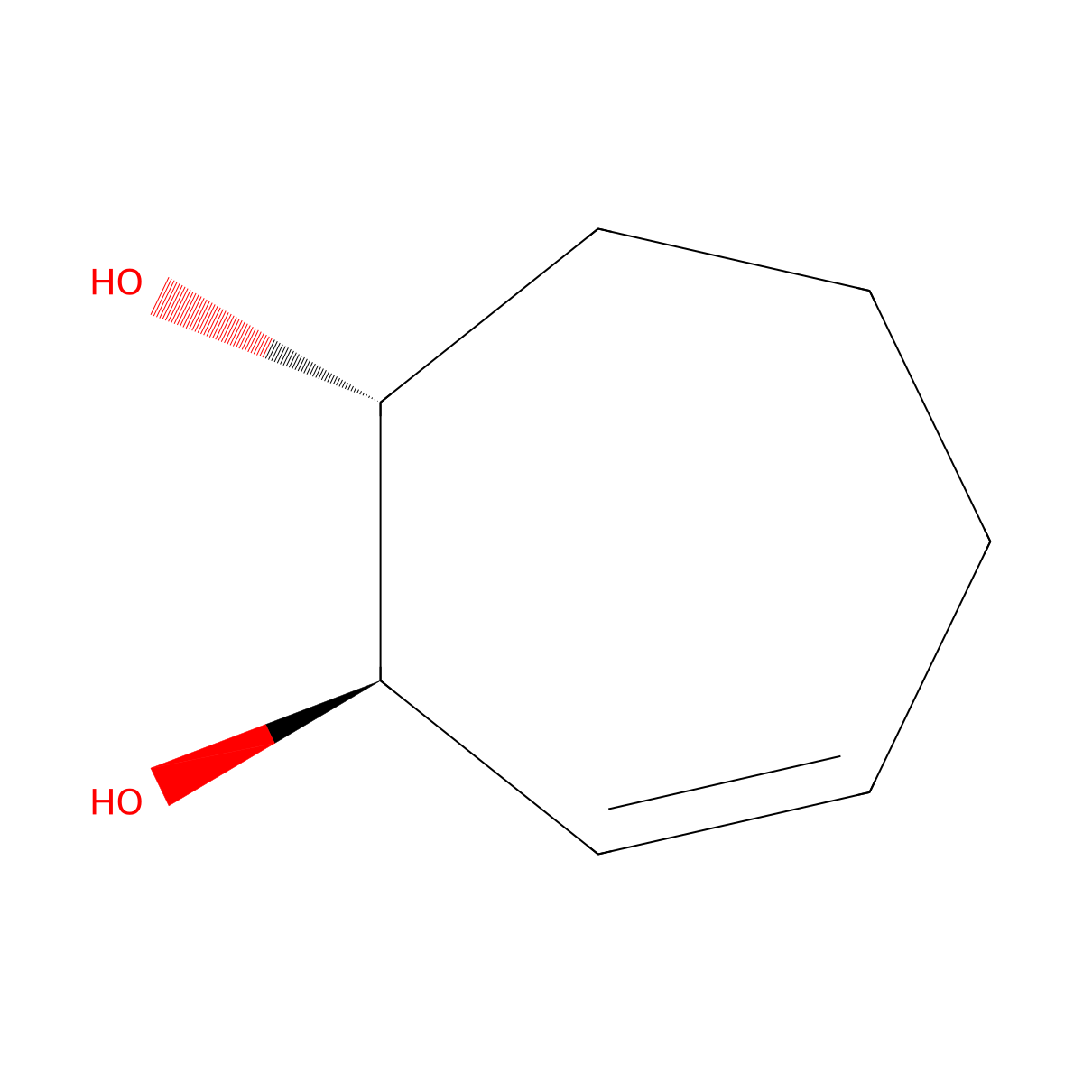 3-Cycloheptene-1beta,2alpha-diol molecular structure, CAS 80559-99-5