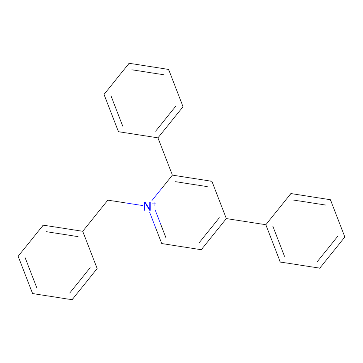 Pyridinium, 2,4-diphenyl-1-(phenylmethyl)- molecular structure, CAS 80560-54-9