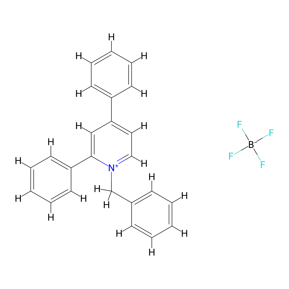 1-Benzyl-2,4-diphenylpyridin-1-ium; tetrafluoroborate molecular structure, CAS 80560-55-0