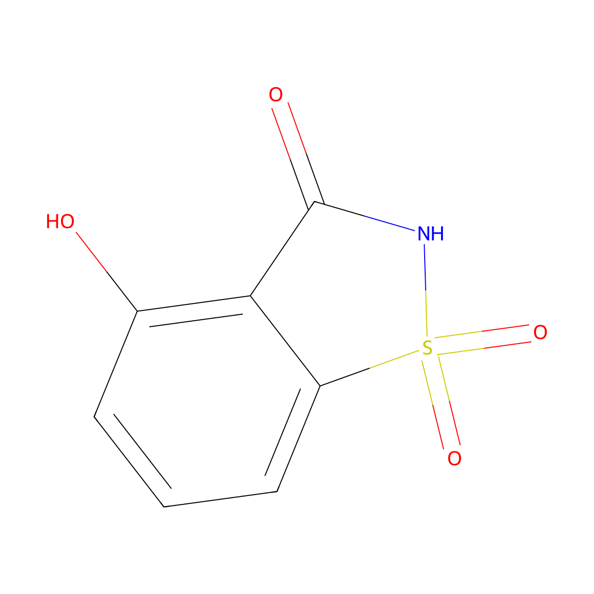4-hydroxy-1H-1,2-benzisothiazole-1,1,3(2H)-trione molecular structure, CAS 80563-77-5