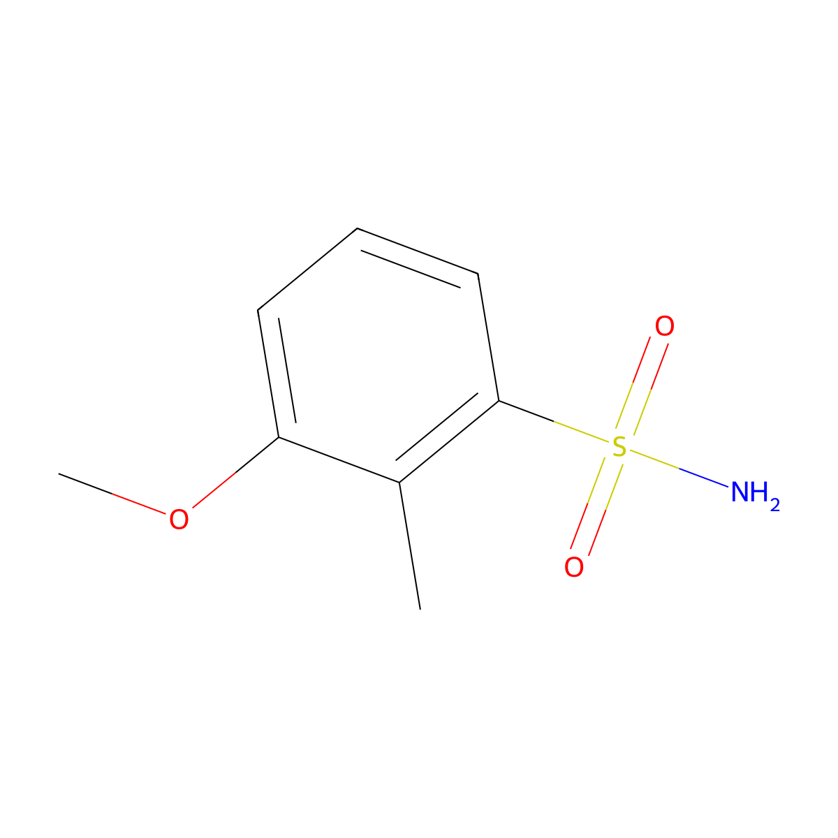 3-Methoxy-2-methylbenzenesulfonamide molecular structure, CAS 80563-85-5