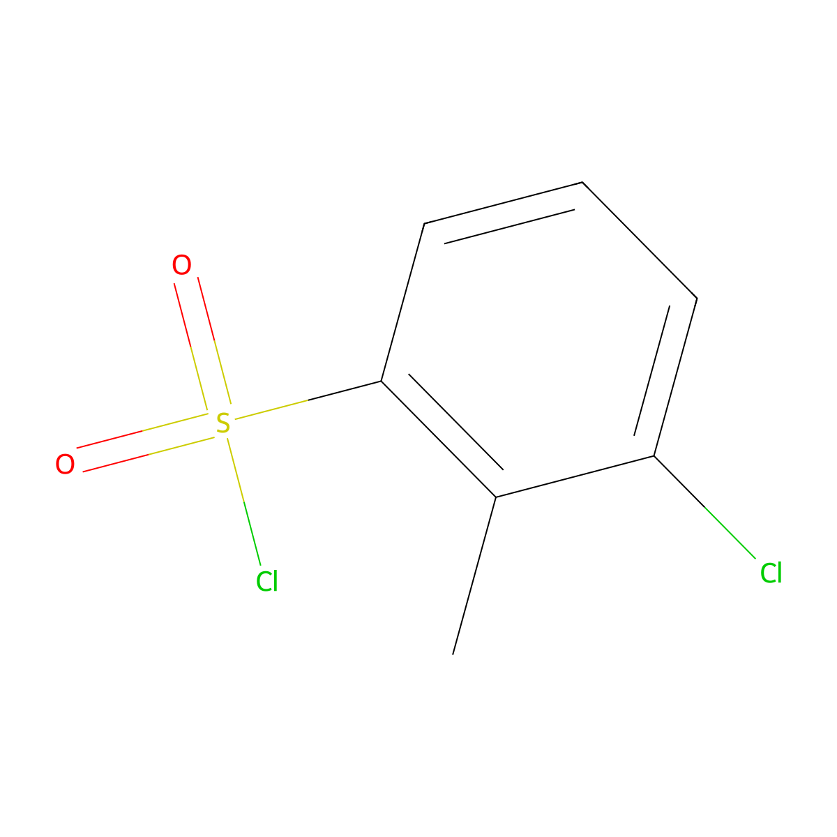 3-Chloro-2-methylbenzenesulfonyl chloride molecular structure, CAS 80563-86-6