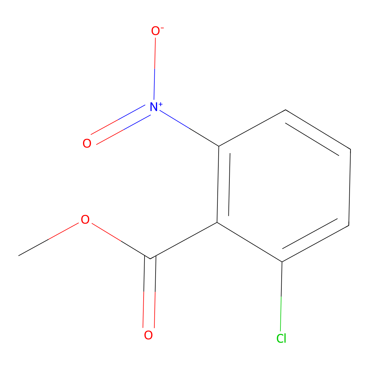 Benzoic acid, 2-chloro-6-nitro-, methyl ester molecular structure, CAS 80563-87-7