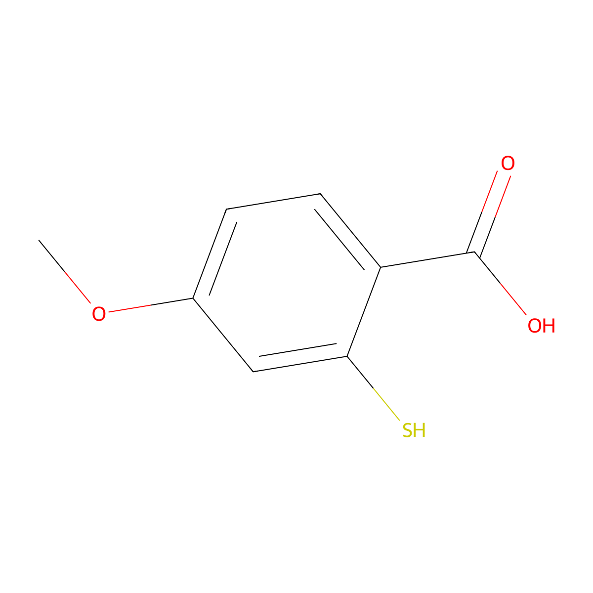 4-Methoxy-2-sulfanylbenzoic acid molecular structure, CAS 80568-44-1