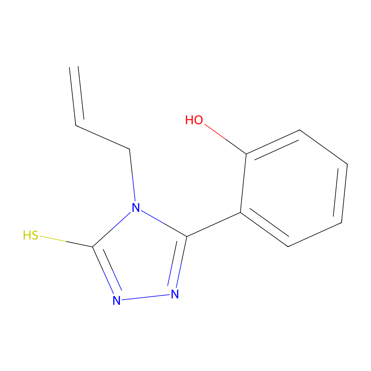 2,4-Dihydro-5-(2-hydroxyphenyl)-4-(2-propen-1-yl)-3H-1,2,4-triazole-3-thione molecular structure, CAS 80570-90-7