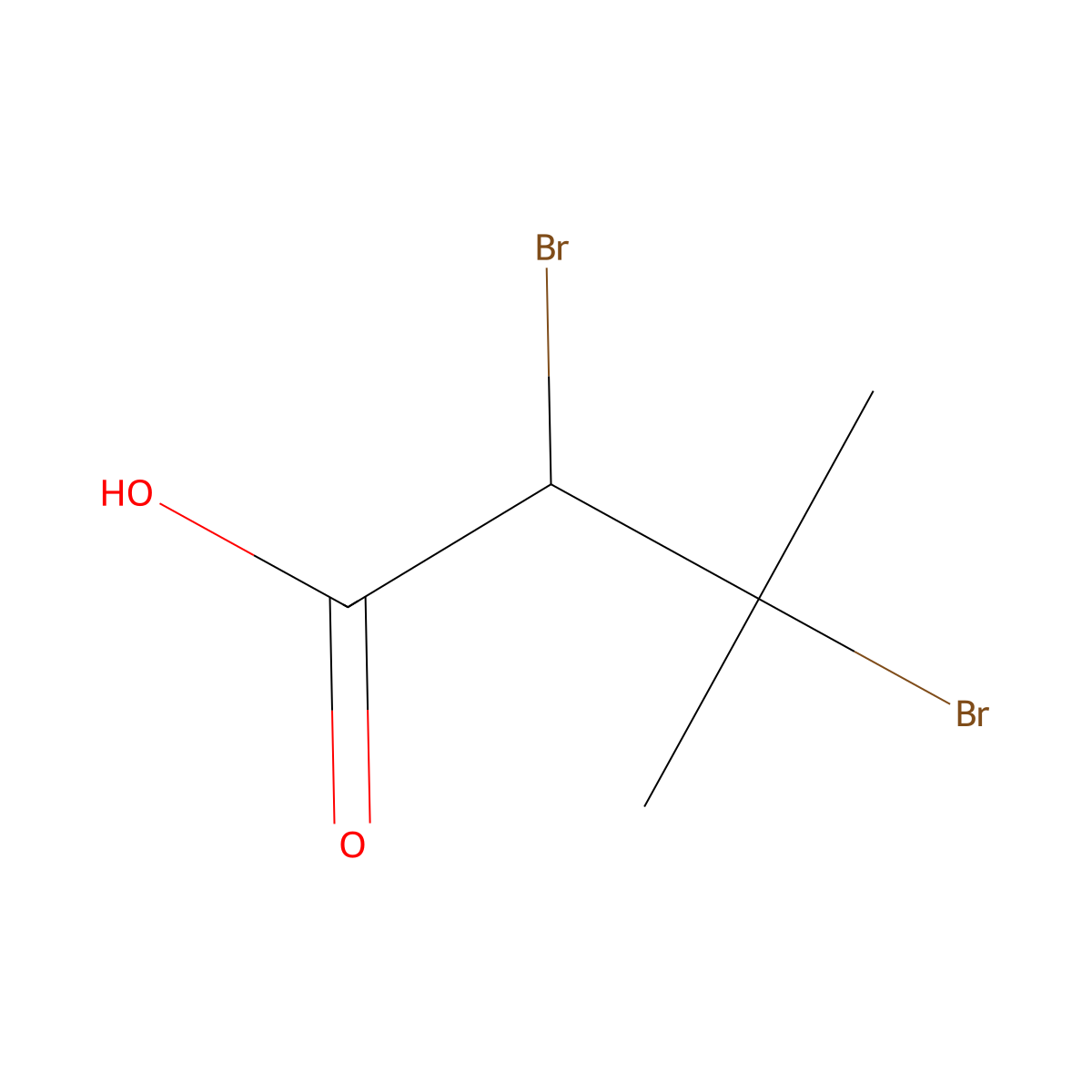 2,3-Dibromo-3-methylbutanoic acid molecular structure, CAS 80573-34-8