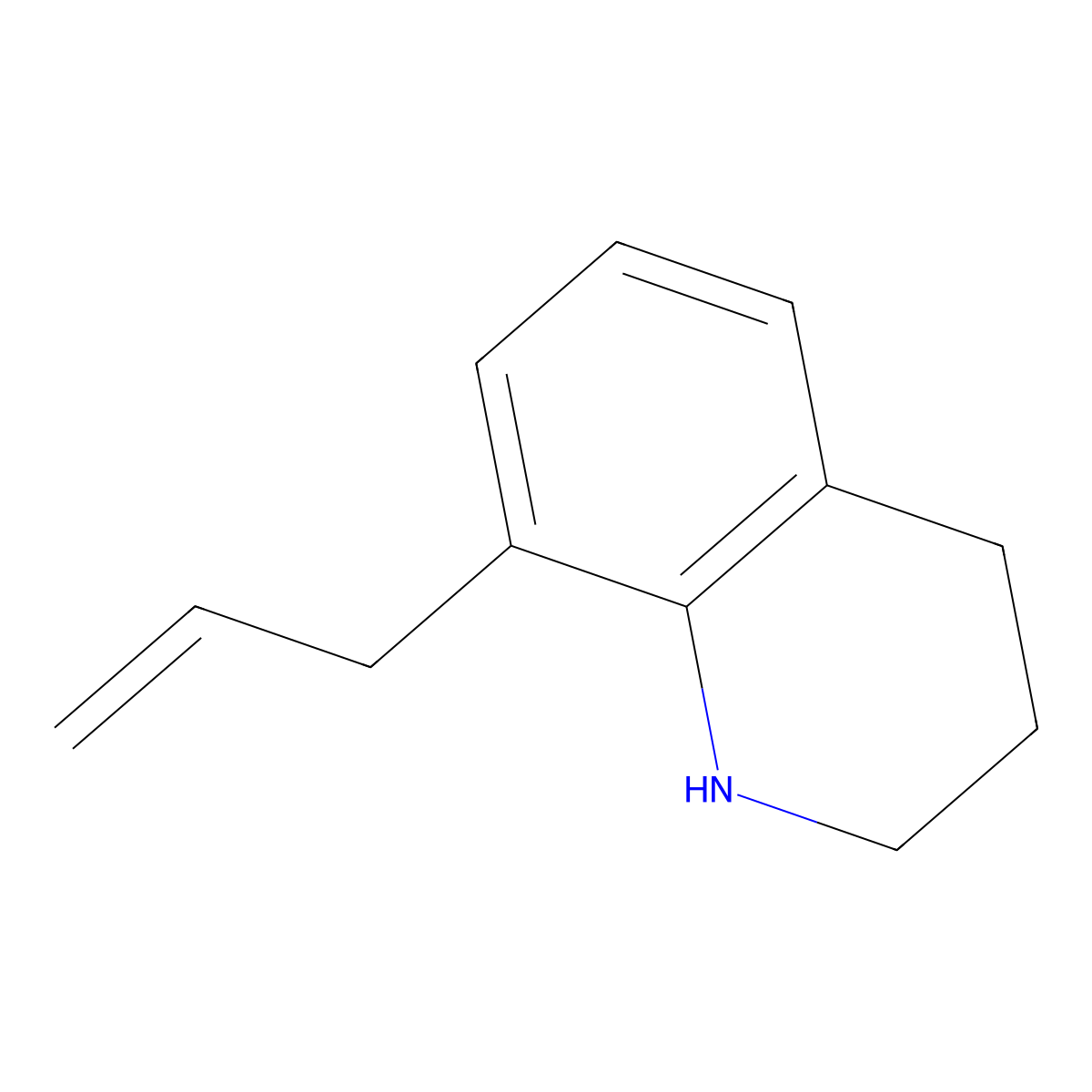 8-(Prop-2-en-1-yl)-1,2,3,4-tetrahydroquinoline molecular structure, CAS 80574-19-2