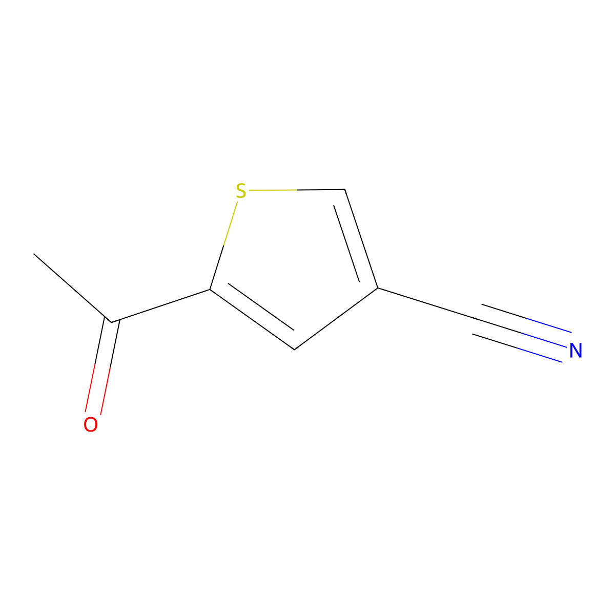 5-Acetylthiophene-3-carbonitrile molecular structure, CAS 80577-93-1