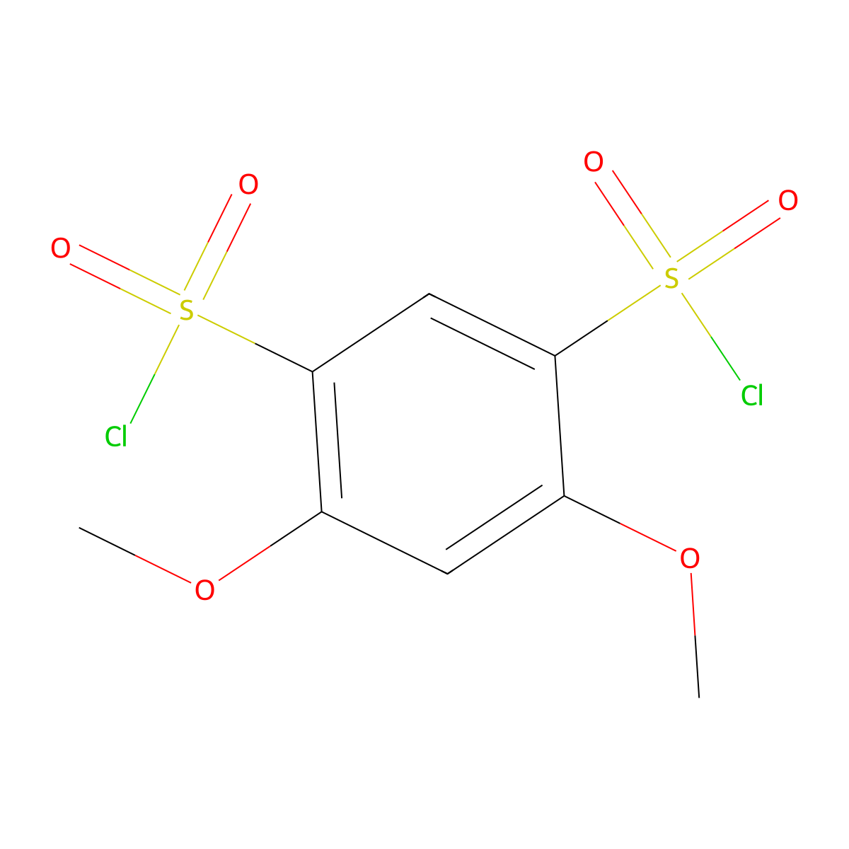 4,6-Dimethoxybenzene-1,3-disulfonyl dichloride molecular structure, CAS 80585-40-6